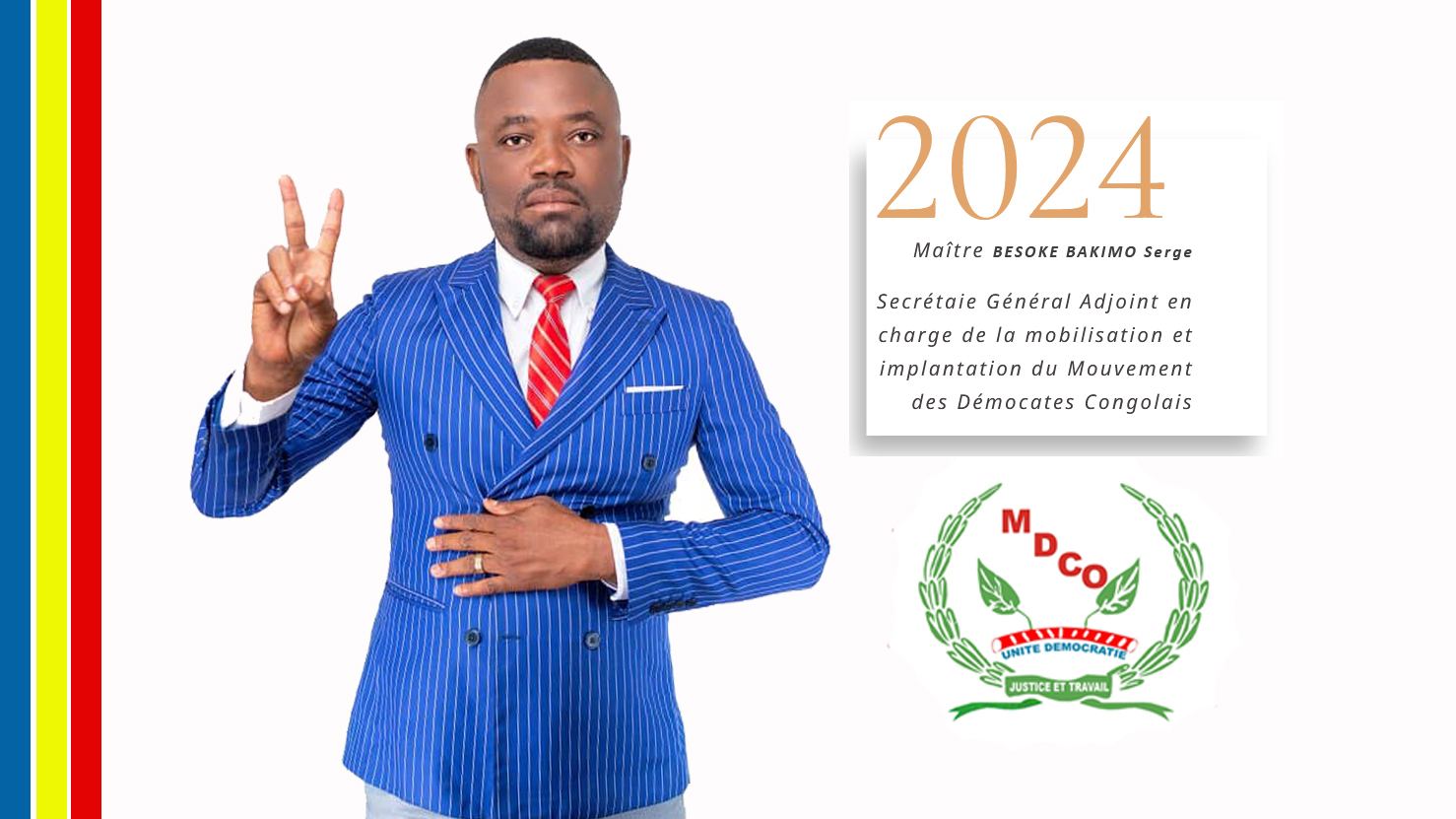 SECRÉTAIRE GÉNÉRAL AD INTÉRIM DU MDCO, SERGE BESOKE BAKIMO