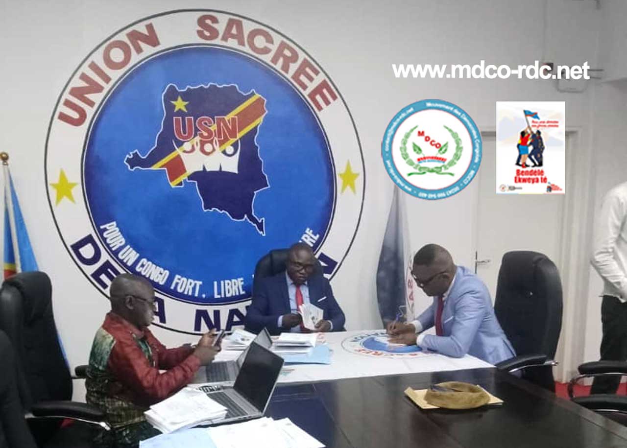Renouvellement d’engagement du MDCO auprès de l’Union Sacrée de la Nation